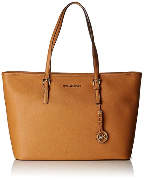 michael kors jet set handbag brown|Michael Kors jet set saffiano.